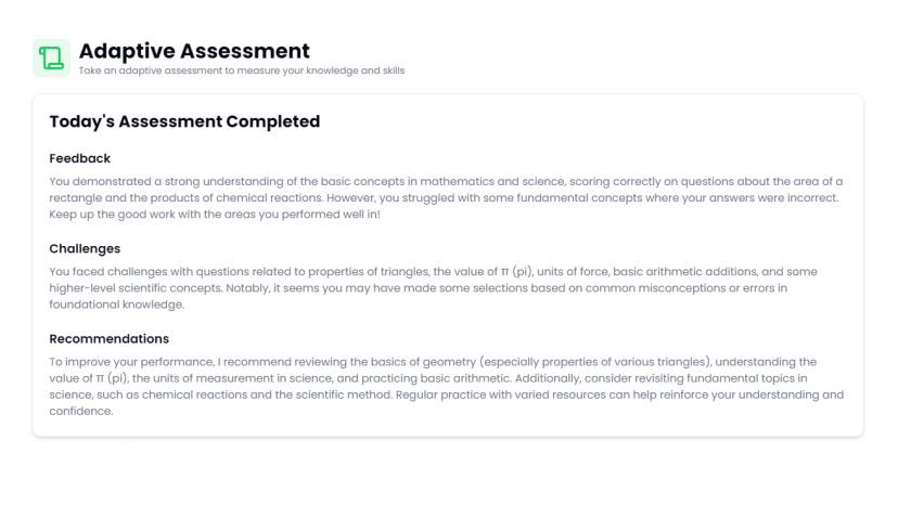 Adaptive Assessment